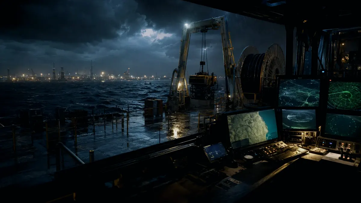 What Is a Cable Trench? supporting article image showing hydrographic survey chart and subsea infrastructure evidence