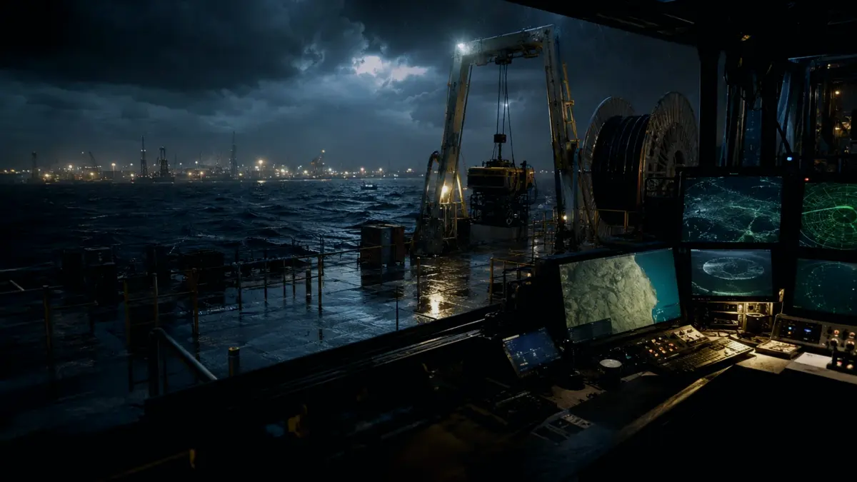 Why Is a Cable Trench Important? supporting article image showing hydrographic survey chart and subsea infrastructure evidence