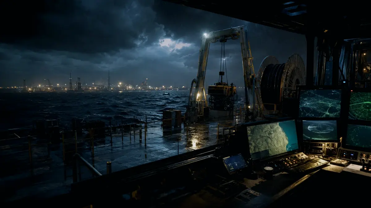How Does Hydrographic Survey Affect Operations? supporting article image showing hydrographic survey chart and subsea infrastructure evidence
