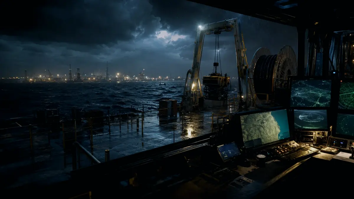 Why Is a Mooring Chain Important? supporting article image showing hydrographic survey chart and subsea infrastructure evidence