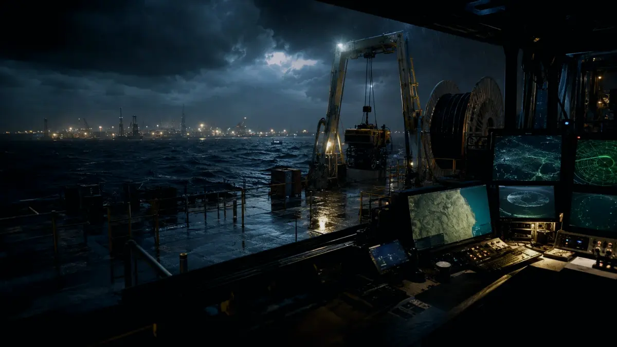 What Is Multibeam Sonar? supporting article image showing hydrographic survey chart and subsea infrastructure evidence