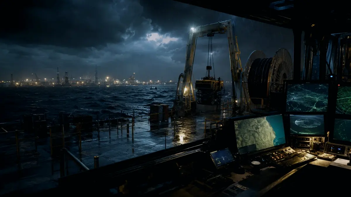 What Are the Main Risks or Limitations of a Navigation Buoy? supporting article image showing hydrographic survey chart and subsea infrastructure evidence