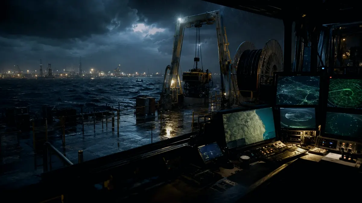 What Happens When a Navigation Buoy Is Damaged or Off Position? supporting article image showing hydrographic survey chart and subsea infrastructure evidence