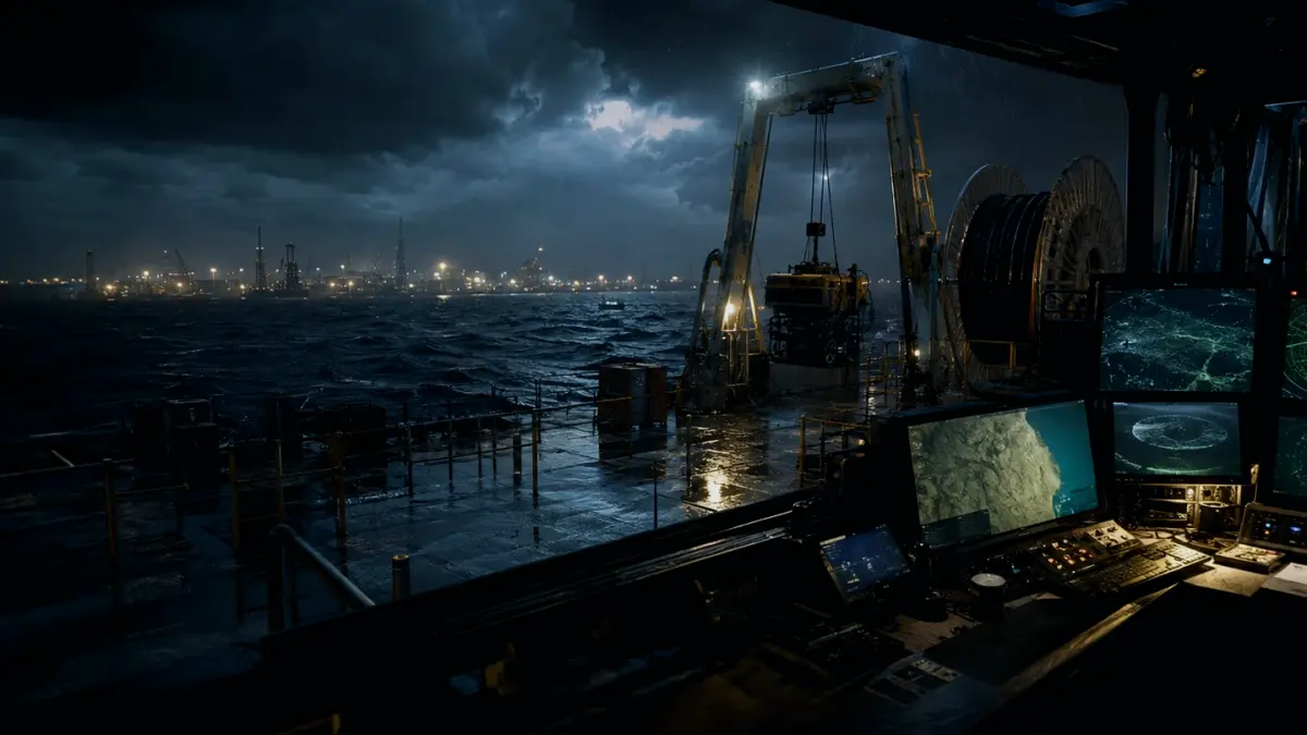 How Does a Navigation Float Affect Operations? supporting article image showing hydrographic survey chart and subsea infrastructure evidence