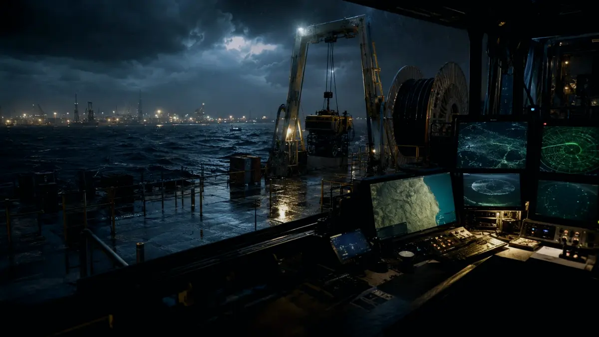 How Does Seabed Depth Survey Affect Operations? supporting article image showing hydrographic survey chart and subsea infrastructure evidence