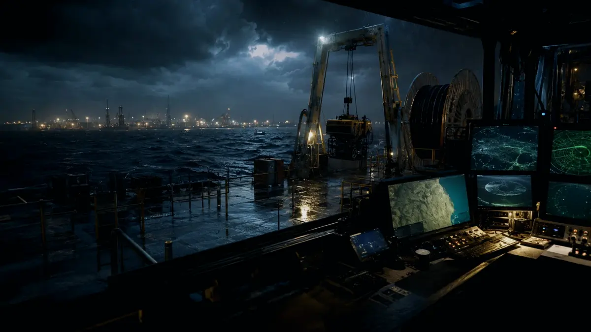 What Are the Main Risks or Limitations of Seabed Depth Survey? supporting article image showing hydrographic survey chart and subsea infrastructure evidence