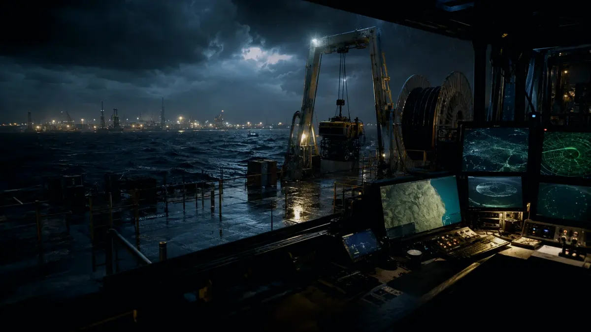 What Does Seabed Obstruction Mean in Practice? supporting article image showing hydrographic survey chart and subsea infrastructure evidence