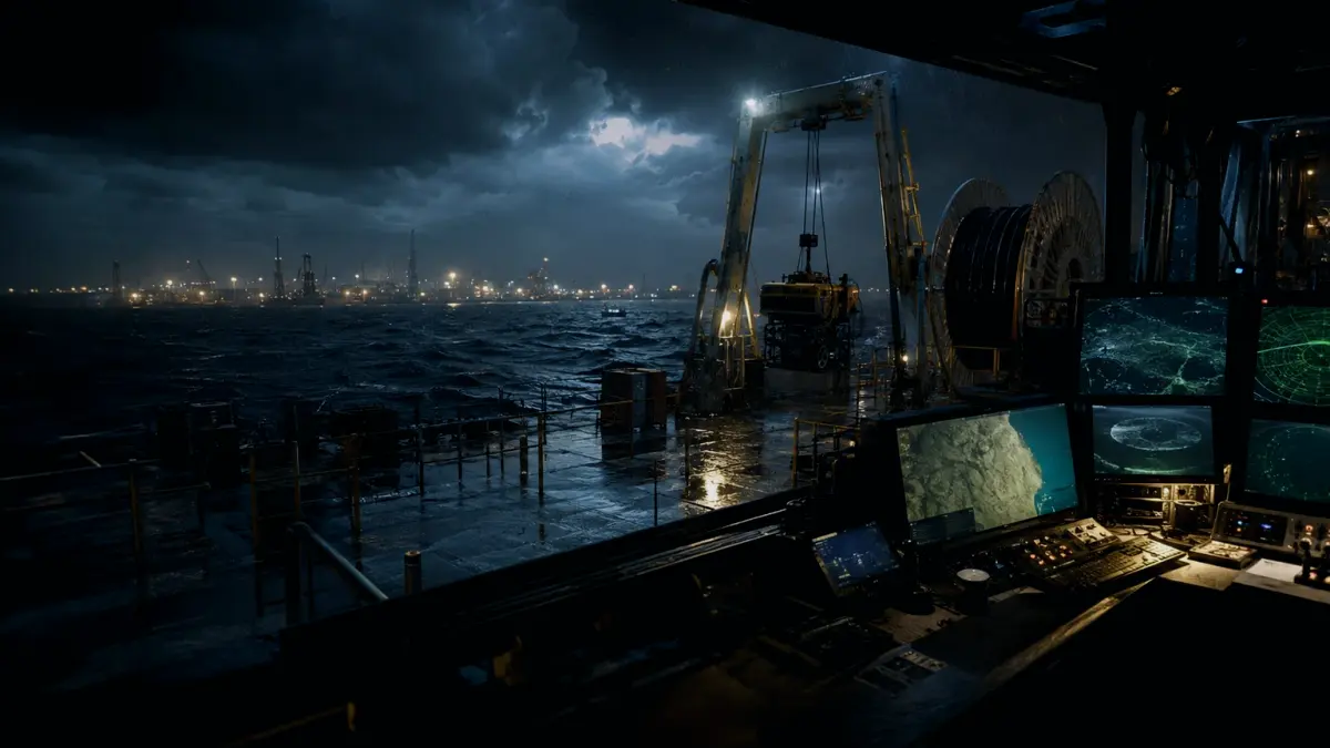 How Is Sonar Used in Practice? supporting article image showing hydrographic survey chart and subsea infrastructure evidence