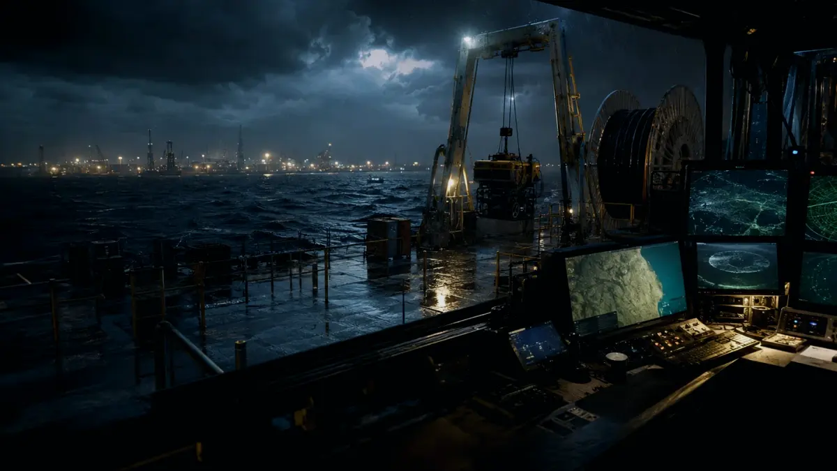 How Is Sonar Used Safely? supporting article image showing hydrographic survey chart and subsea infrastructure evidence