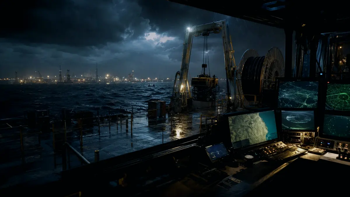 What Are the Main Risks or Limitations of Submarine Communications Cable? supporting article image showing hydrographic survey chart and subsea infrastructure evidence