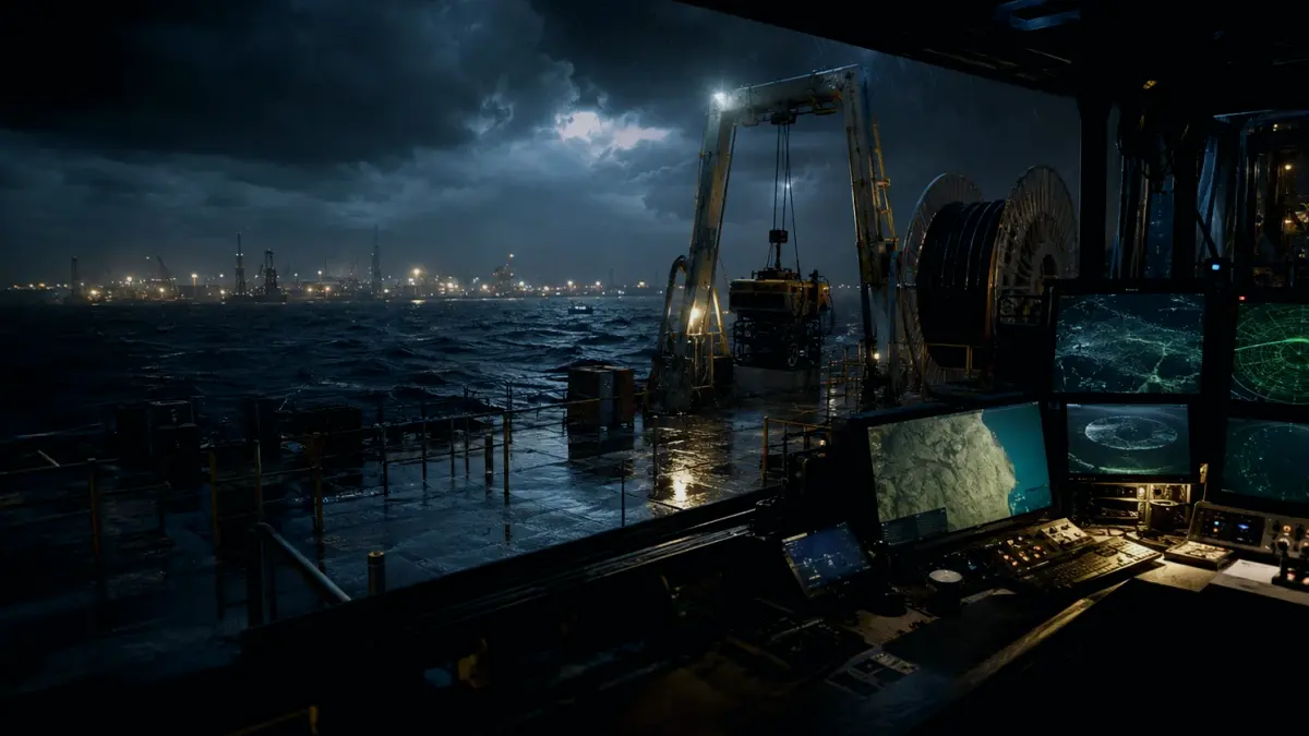 What Are the Main Risks or Limitations of Subsea Cable? supporting article image showing hydrographic survey chart and subsea infrastructure evidence