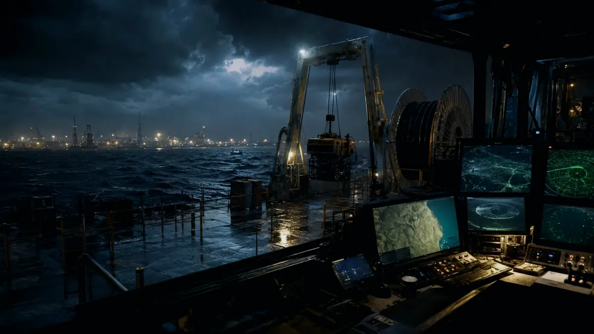 What Is Subsea Cable? supporting article image showing hydrographic survey chart and subsea infrastructure evidence