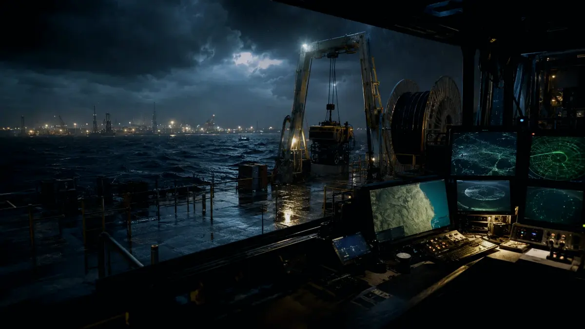 What Are the Limitations of an Underwater Camera? supporting article image showing hydrographic survey chart and subsea infrastructure evidence