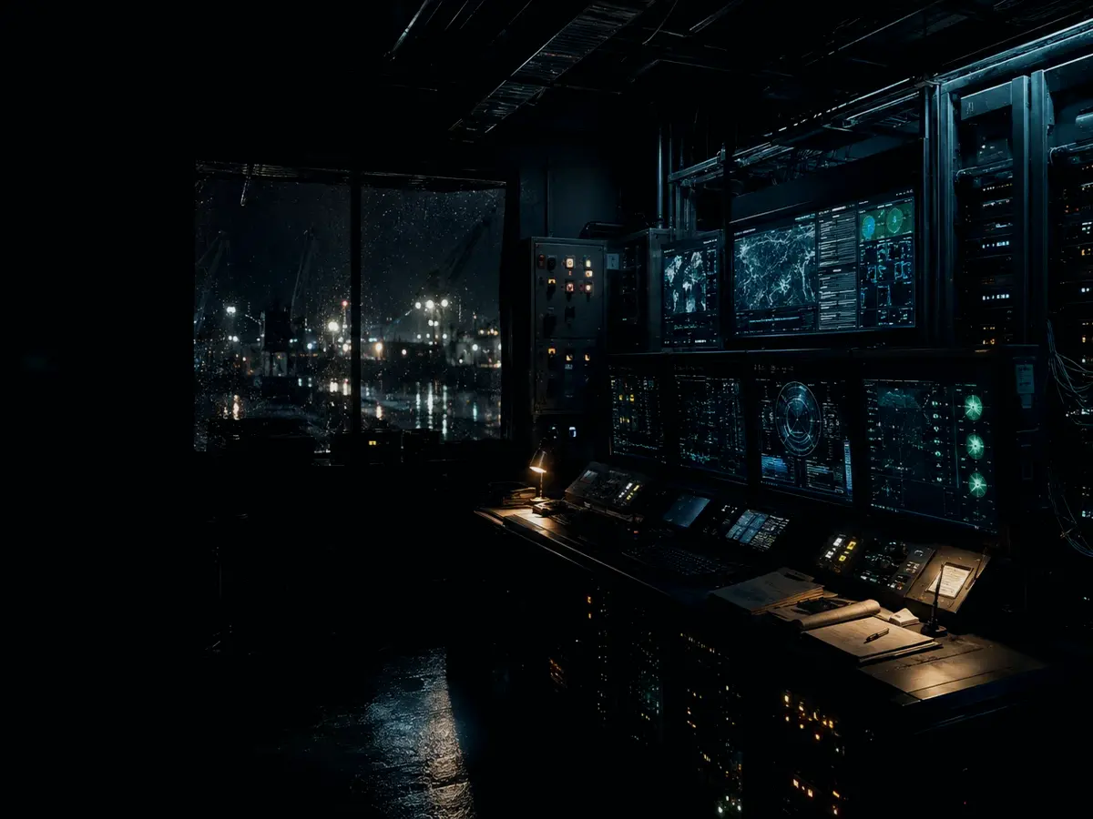 What Happens If Maritime Cyberattack Is Unavailable or Wrong? article hero image showing industrial control room, server racks, network evidence and cyber-physical risk