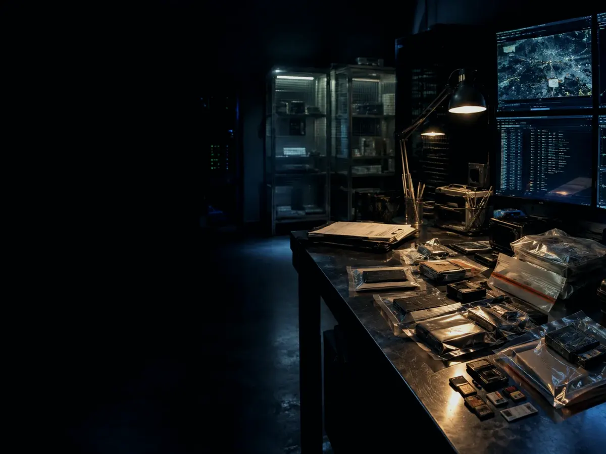 What Is Checksum Used For? article hero image showing sealed evidence locker, forensic workstation and chain-of-custody documents