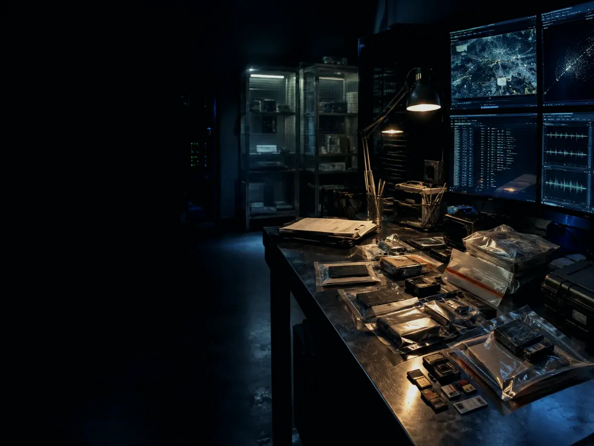 What Records Are Created During Deleted Data Recovery? article hero image showing sealed evidence locker, forensic workstation and chain-of-custody documents
