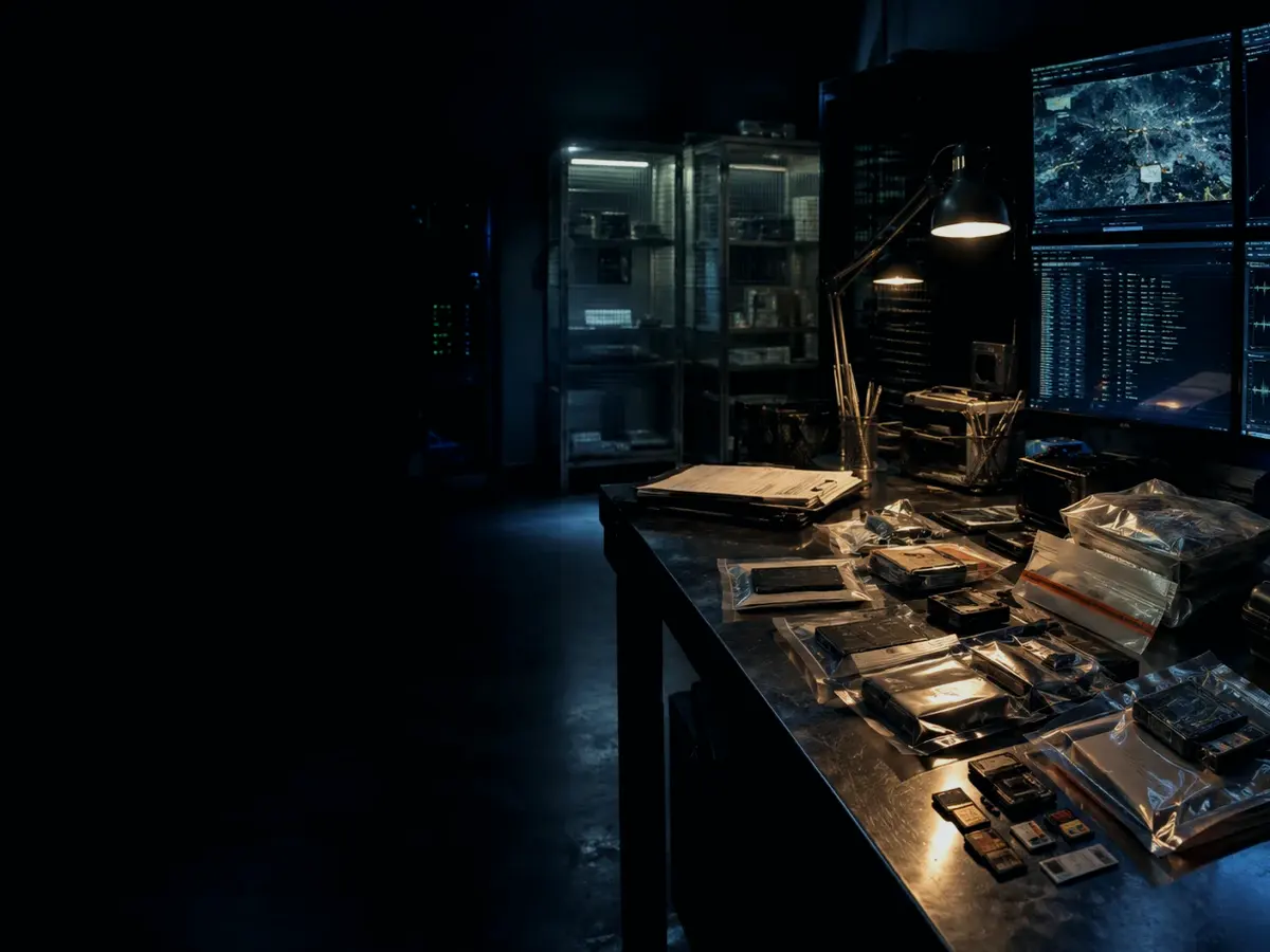 Who Is Responsible for Deleted Data Recovery? article hero image showing sealed evidence locker, forensic workstation and chain-of-custody documents