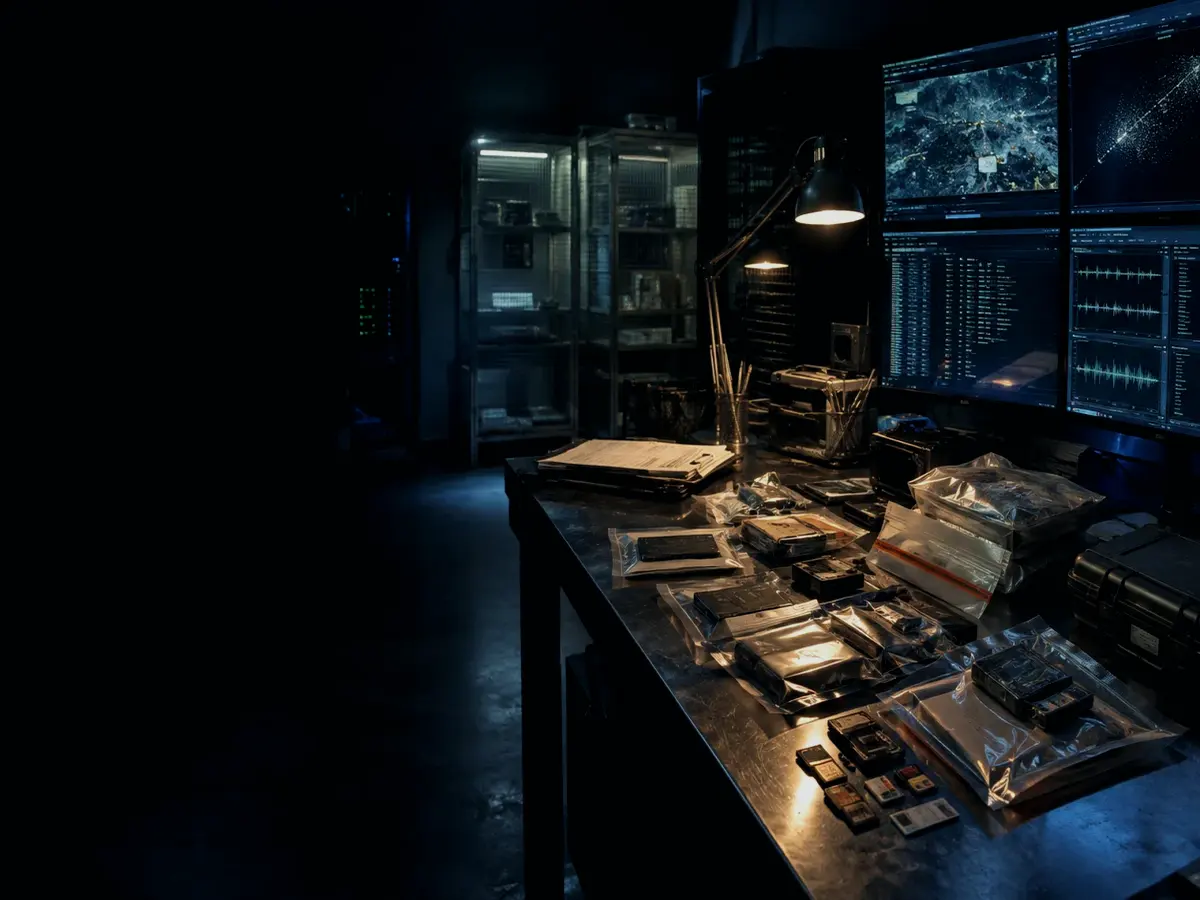Why Does Digital Fingerprint Matter? article hero image showing sealed evidence locker, forensic workstation and chain-of-custody documents