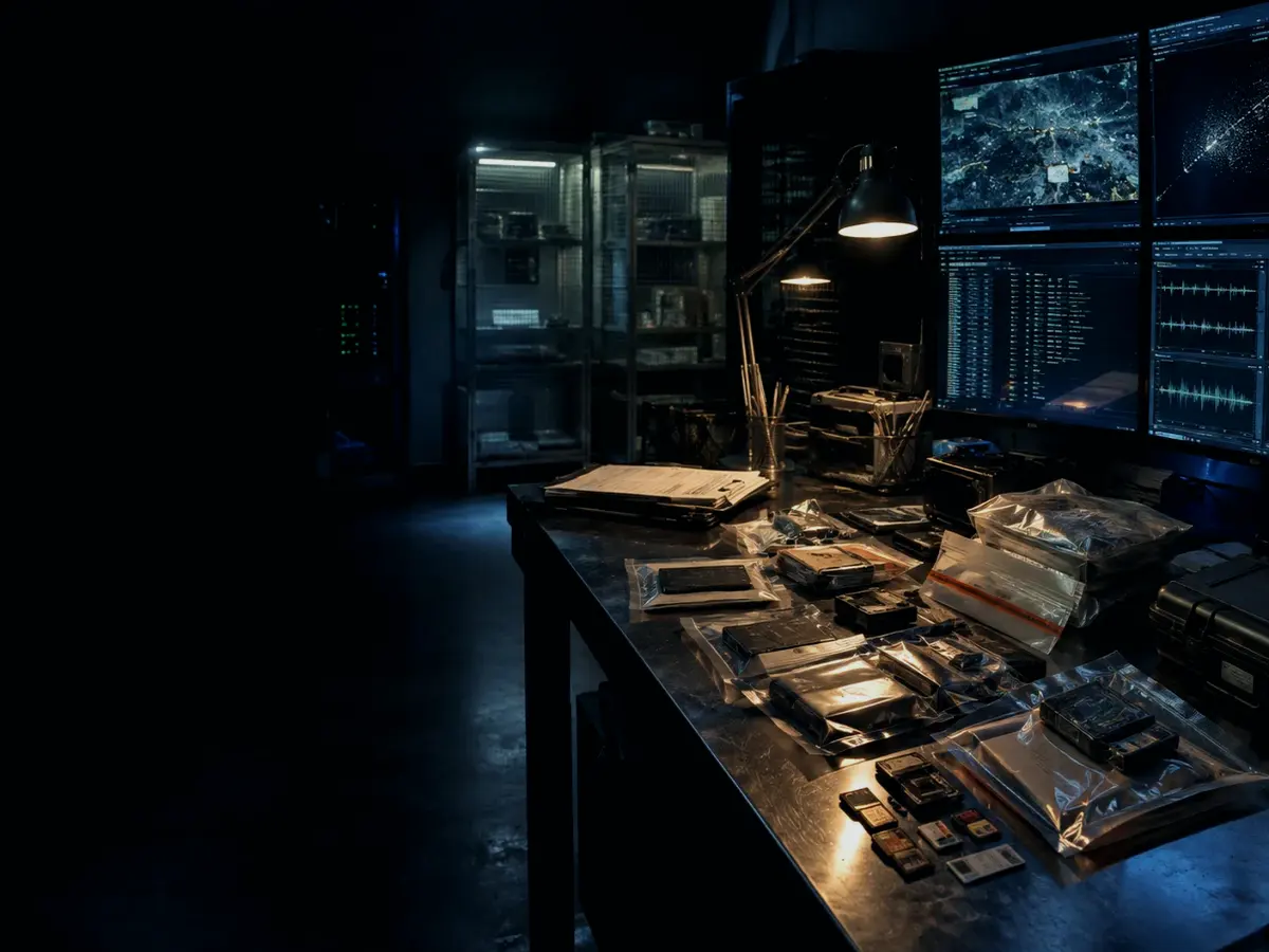 Why Is Evidence Hash Verification Important? article hero image showing sealed evidence locker, forensic workstation and chain-of-custody documents