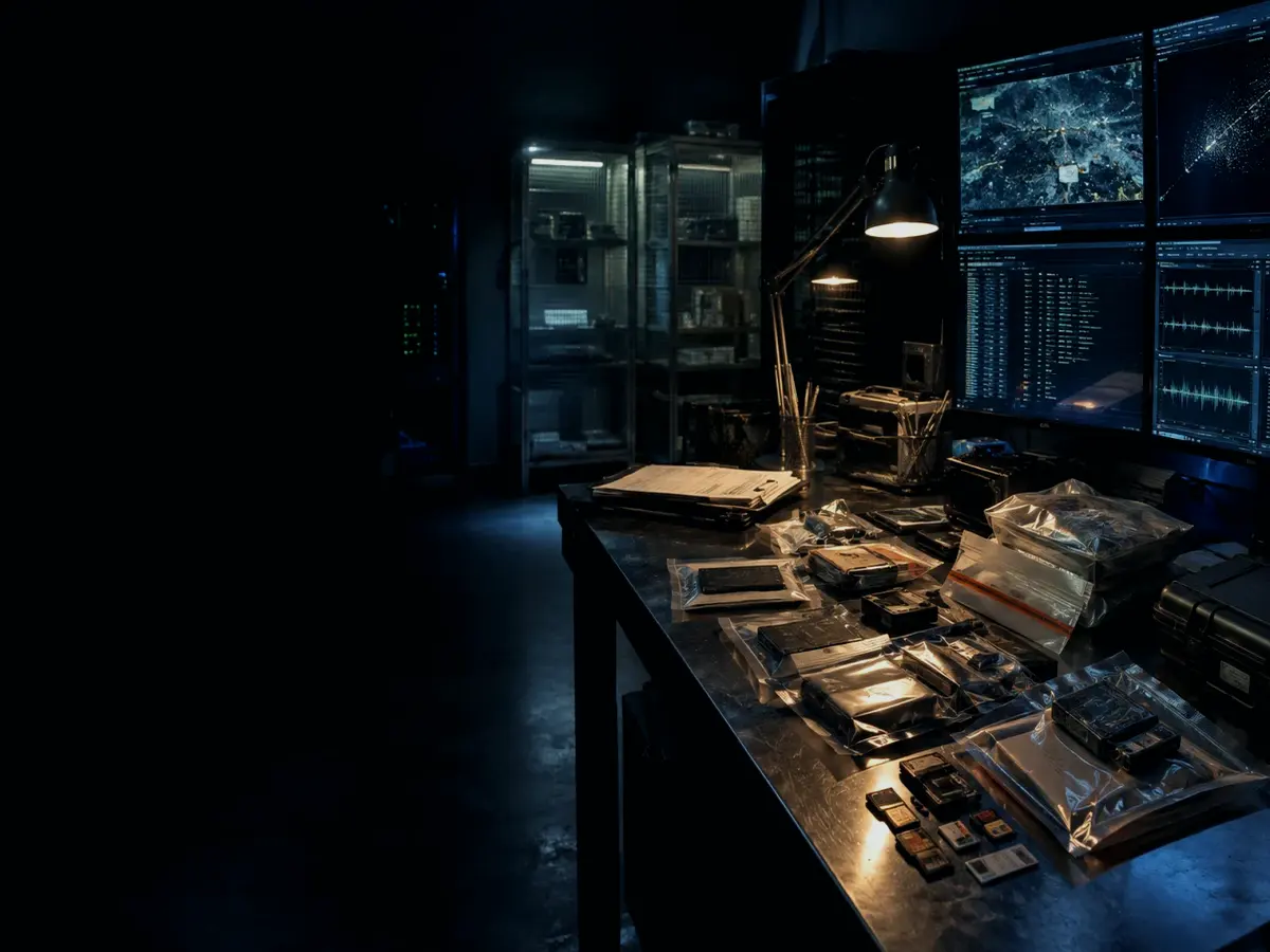 What Is Independent Evidence Timestamping? article hero image showing sealed evidence locker, forensic workstation and chain-of-custody documents