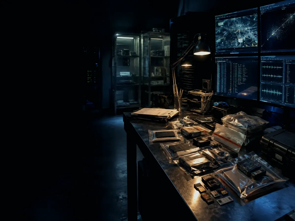 How Does an Offline Reader Work? article hero image showing sealed evidence locker, forensic workstation and chain-of-custody documents