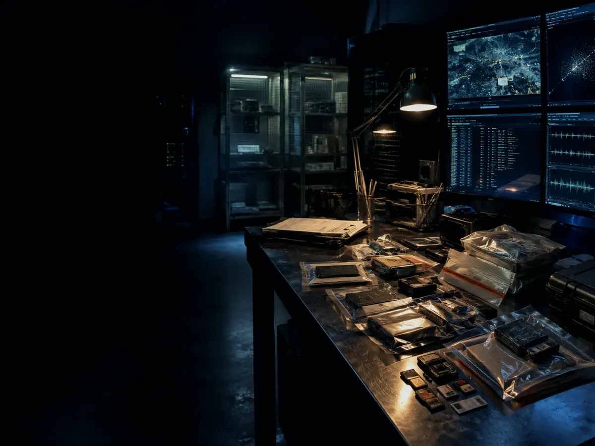 How Is an Offline Reader Checked or Verified? article hero image showing sealed evidence locker, forensic workstation and chain-of-custody documents