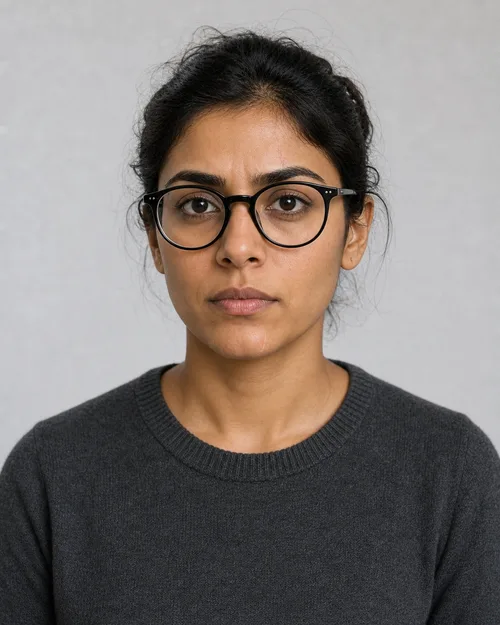 Emily Patel passport portrait