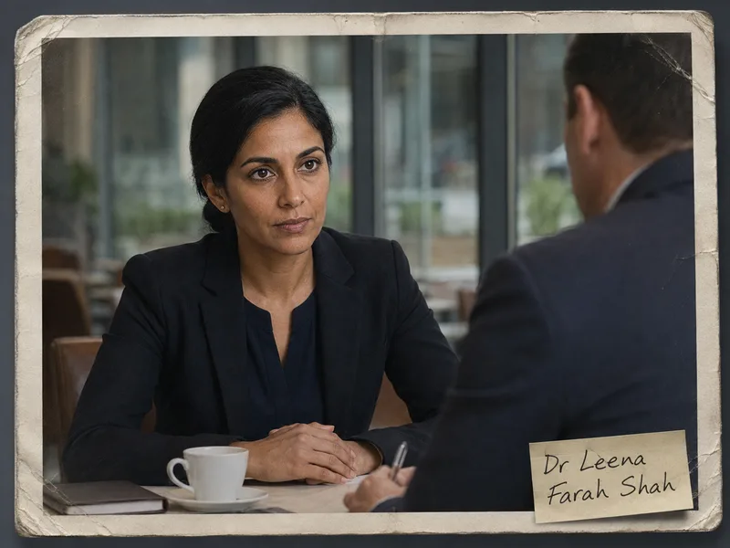 Dossier visual exhibit C-02 concerning Dr Leena Shah