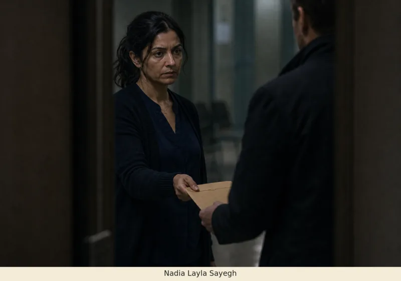 Restricted surveillance exhibit S-03 concerning Nadia Sayegh