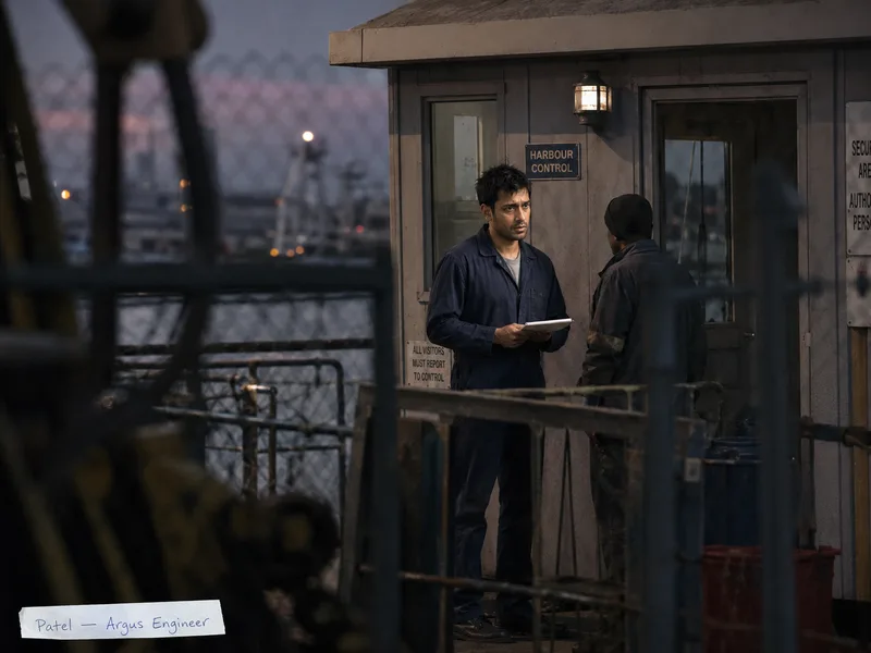 Dossier visual exhibit C-03 concerning Patel — Argus junior engineer