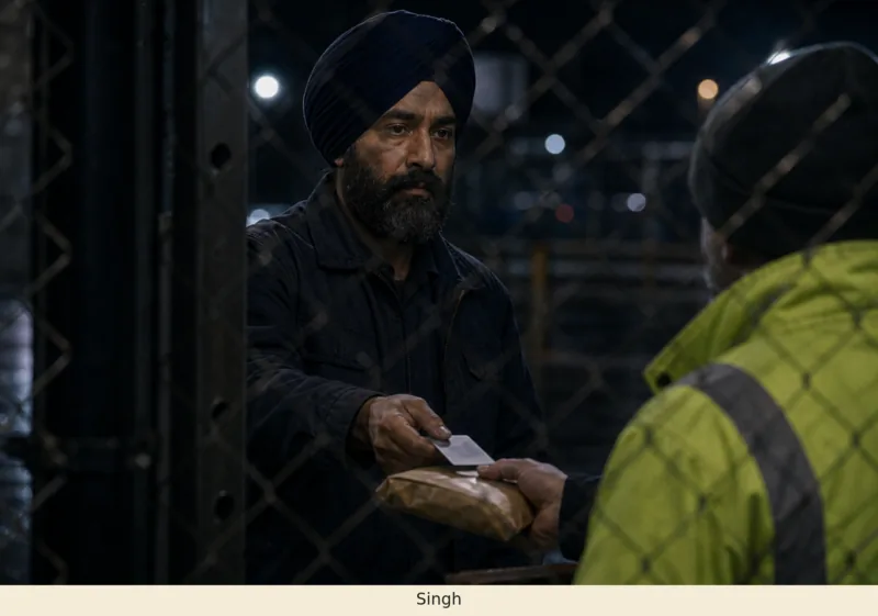 Restricted surveillance exhibit S-03 concerning Singh — Argus second engineer