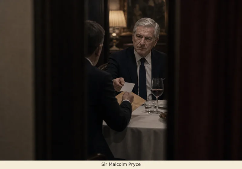 Restricted surveillance exhibit S-02 concerning Sir Malcolm Pryce